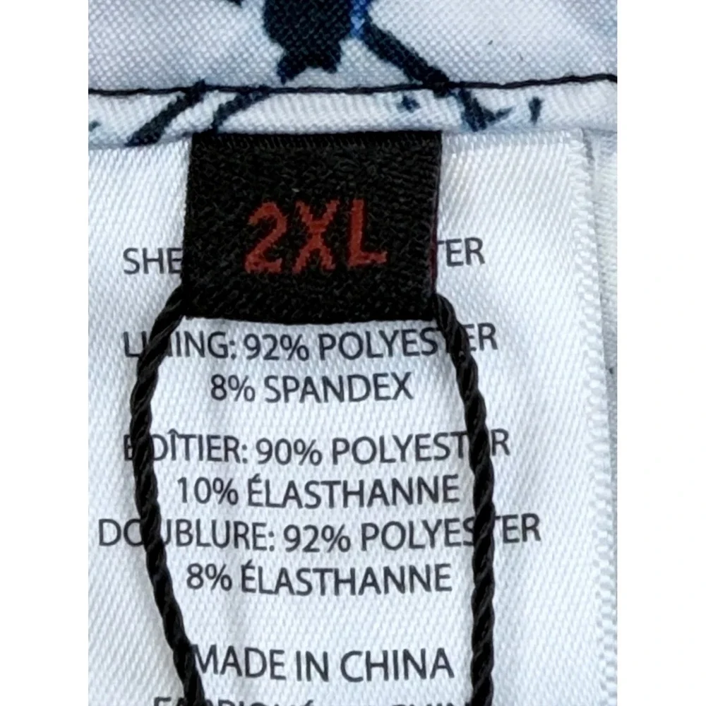 Robert Graham Shorts Mens 2XL Jet Black SMRG111 Pinup Print Lining NWT